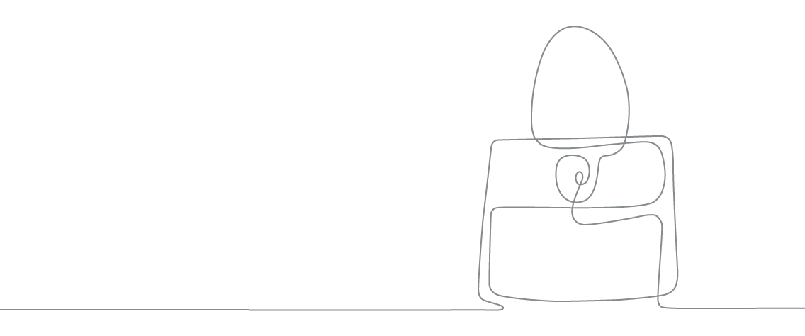 Single-line illustration of a structured handbag